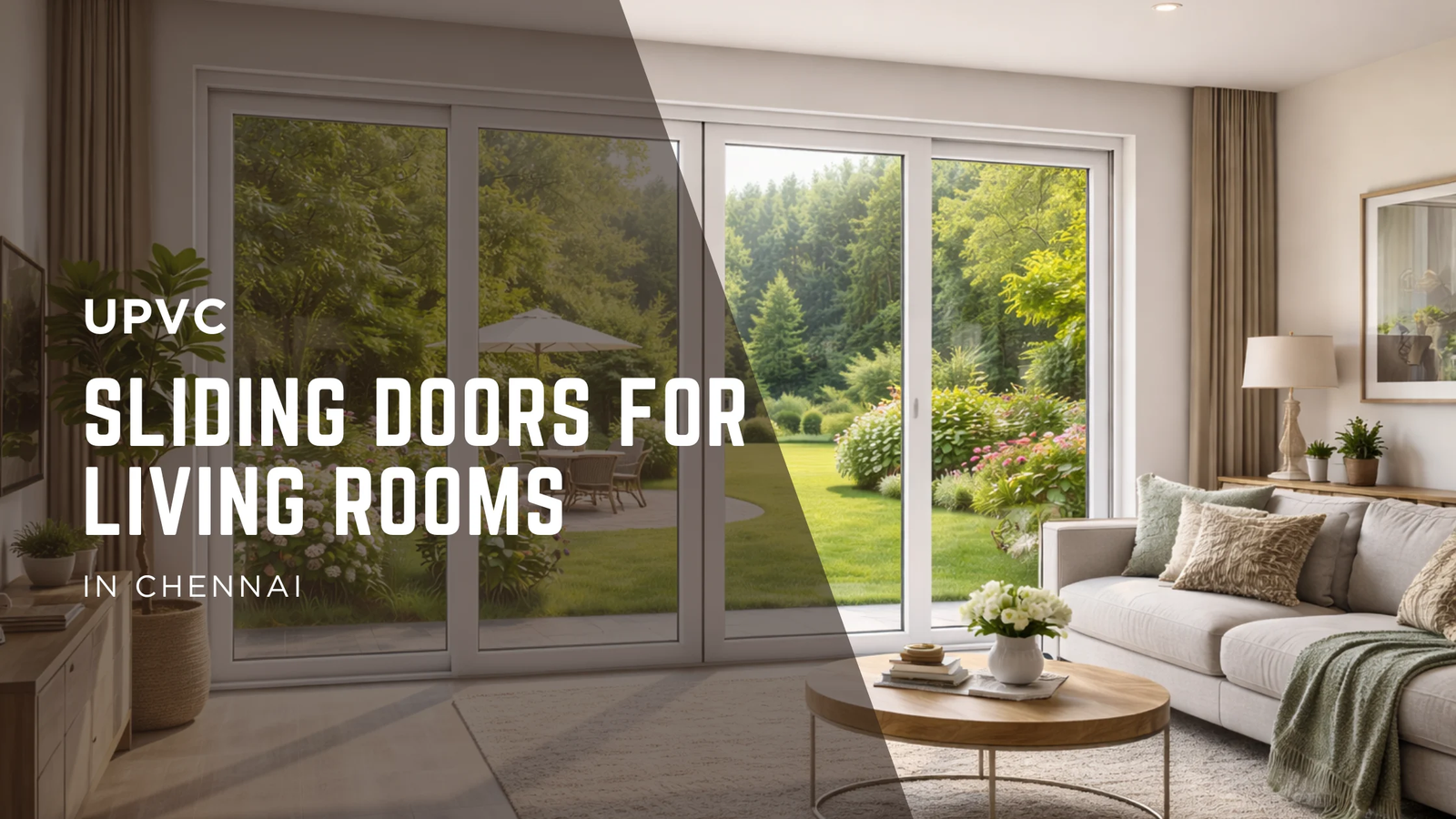 uPVC Sliding Doors for Living Rooms in Chennai – Modern Comfort, Less Heat & Noise
